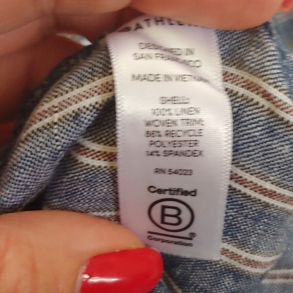 SOLD Athleta Cabo Tide Linen Shorts NWOT - Picture 5 of 6